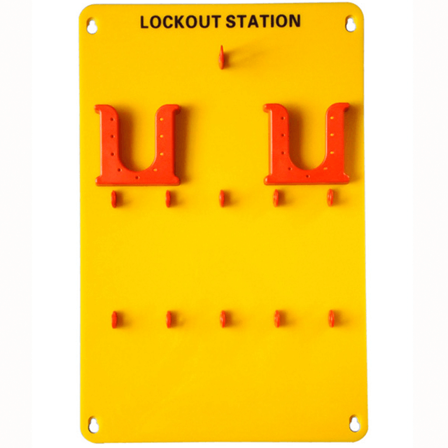 الأصفر 10 Padlocks المحمولة Safety Lockout محطة تاجوت