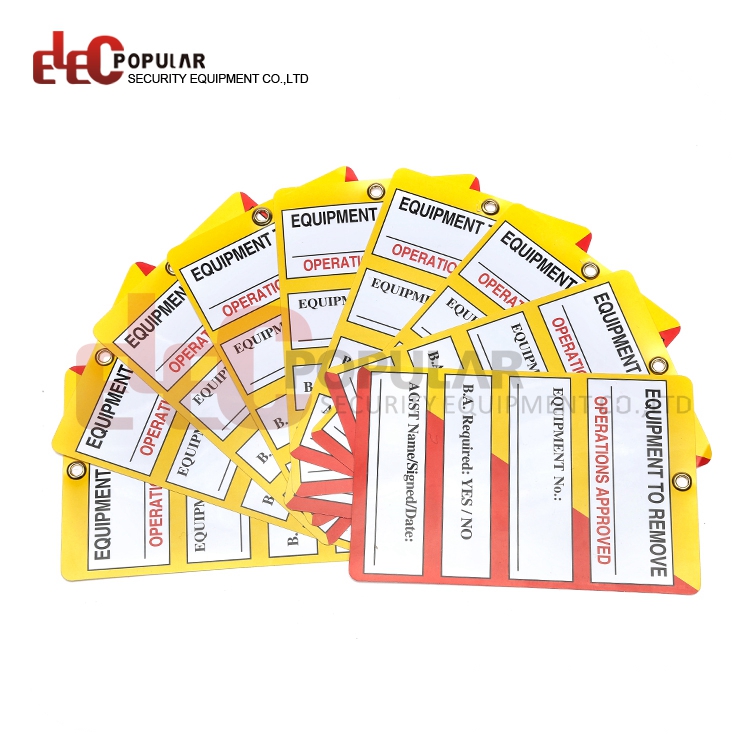 معدات الصناعة مقفلة تصميم مخصص العلامات PVC السلامة قفل Tagout