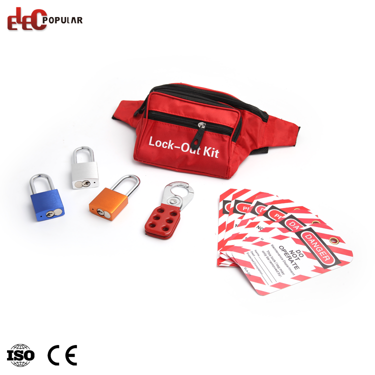 حقيبة قفل شخصية قابلة للتعديل مع حزام خصر قابل للتعديل طقم قفل كهربائي للسلامة